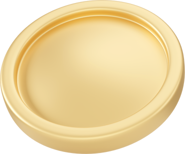 Лежащая золотая монета в PNG, SVG