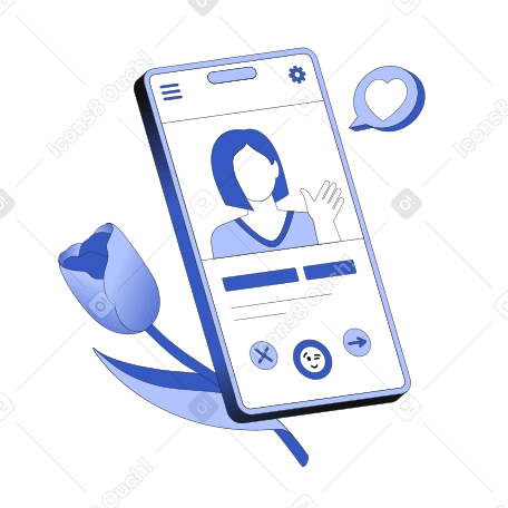 Profile on dating app PNG, SVG