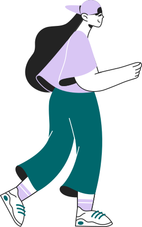 Girl in a cap holding something in her hand Illustration in PNG, SVG