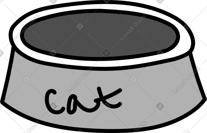 cat's bowl PNG, SVG