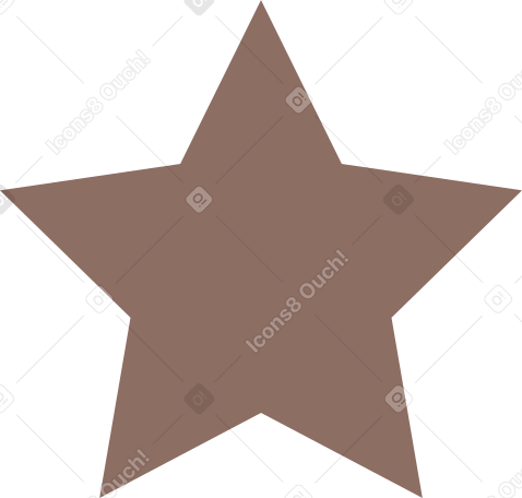 Estrella marrón PNG, SVG