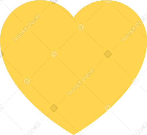 Coeur jaune PNG, SVG