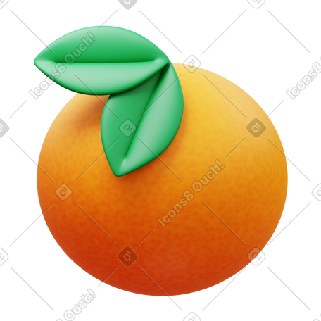 3D orange PNG, SVG