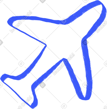 blue line plane PNG, SVG