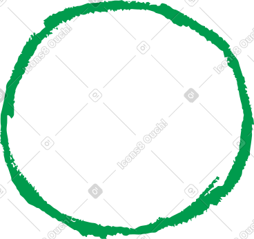 Green hand drawn circle  PNG, SVG