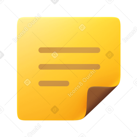 3D note PNG, SVG