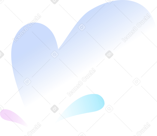 Декоративные трехцветные капли в PNG, SVG