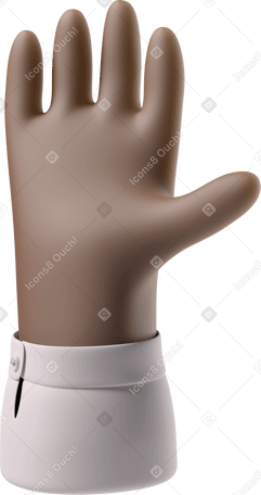 3D Black skin hand raised PNG, SVG