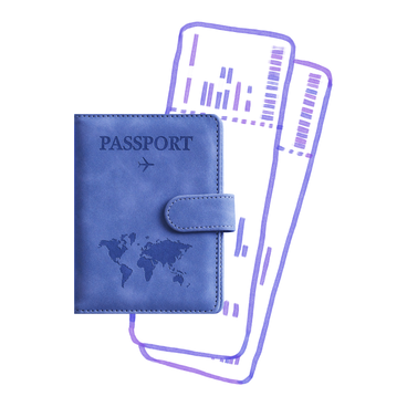 Passaporto e biglietti aerei PNG, SVG