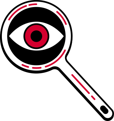 Magnifying glass with an eye PNG、SVG