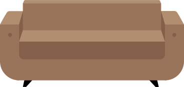 brown sofa PNG, SVG