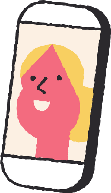 Phone with face PNG, SVG