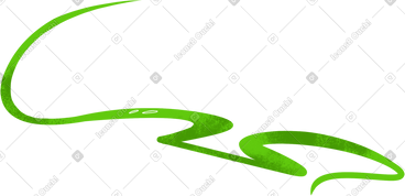 Green decorative line PNG, SVG