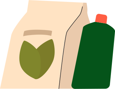 Бумажный пакет и бутылка в PNG, SVG