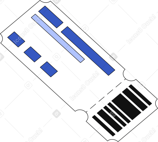 ticket Illustration in PNG, SVG
