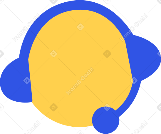emoji with headset PNG, SVG