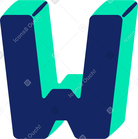 lettera w PNG, SVG