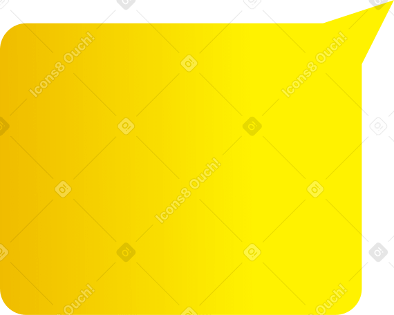 yellow speech bubble Illustration in PNG, SVG