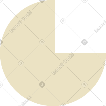 Beige pie chart PNG, SVG