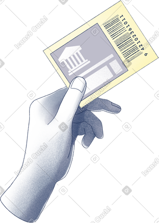 hand holding a ticket PNG, SVG