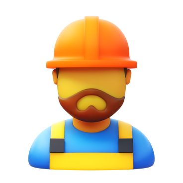 worker beard short PNG, SVG