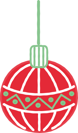 red ball ornament Illustration in PNG, SVG