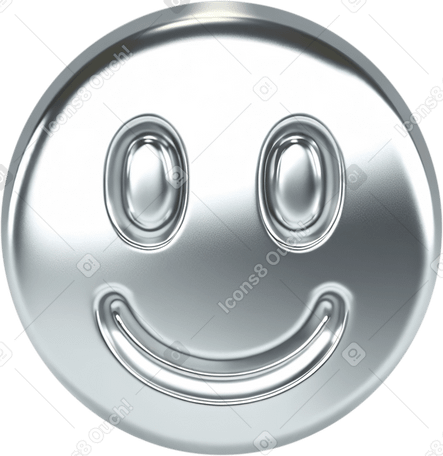 3D smile emoji PNG, SVG