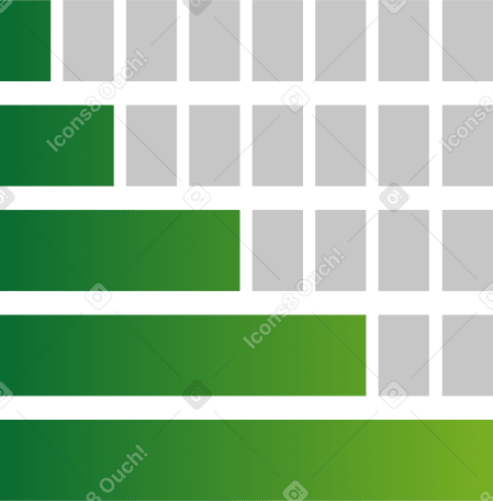 green horizontal histogram PNG、SVG