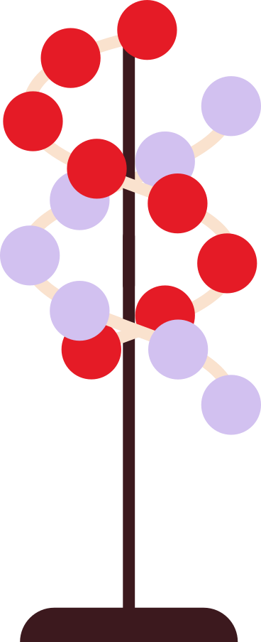 stand with molecules PNG, SVG