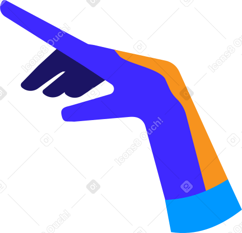 human hand points with the index finger PNG, SVG