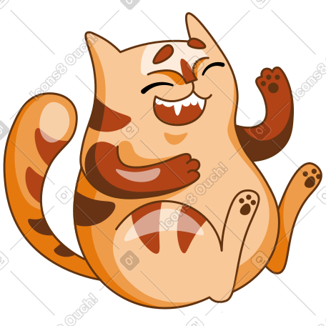 猫在笑一些有趣的东西 PNG, SVG