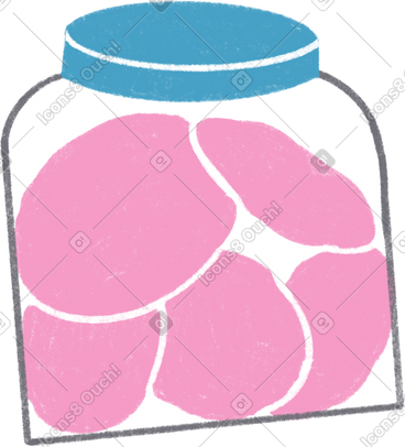 Jar with cookie PNG, SVG