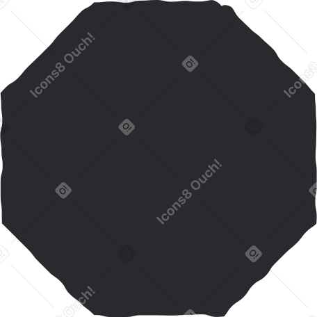 octagon black PNG, SVG