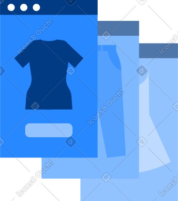 Online cards with clothes PNG, SVG