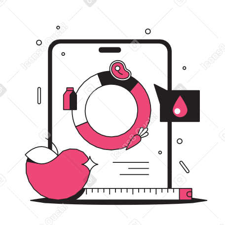 Diet app for weight loss PNG, SVG