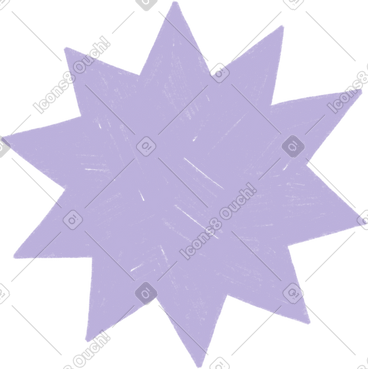 Purple decorative star PNG, SVG