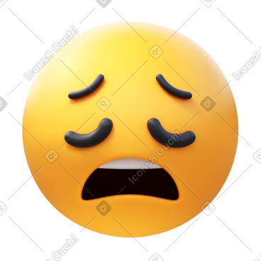 Weary face PNG, SVG