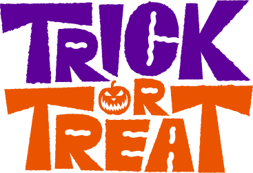 lettering trick or treat with halloween pumpkin text PNG, SVG