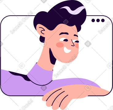 Man in a browser window PNG, SVG