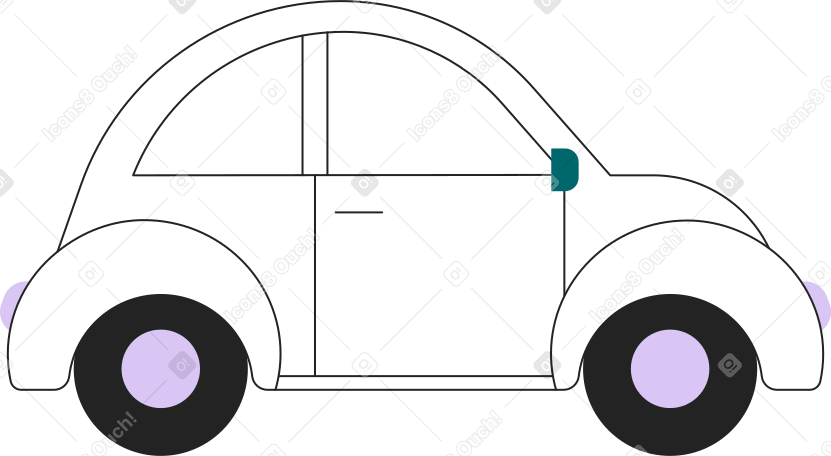 white car Illustration in PNG, SVG