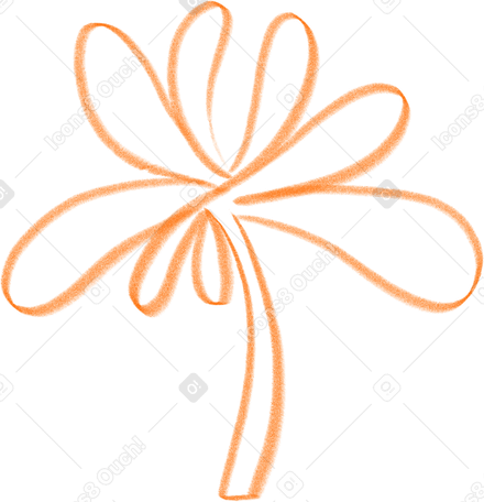 orange flower PNG, SVG