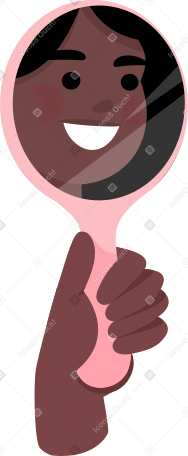 mirror reflecting a woman's face PNG, SVG