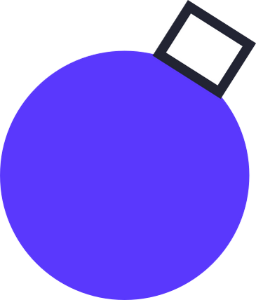 dark blue bauble PNG, SVG