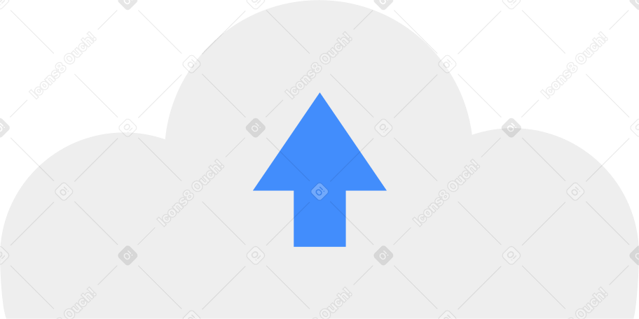 arrow with cloud PNG, SVG