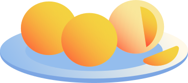 тарелка мандаринов в PNG, SVG
