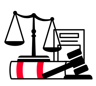 Law studies with scales and gavel PNG, SVG