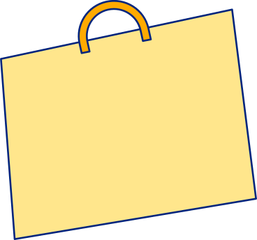Shopping bag yellow PNG, SVG