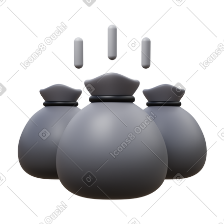 3D trash pile PNG, SVG