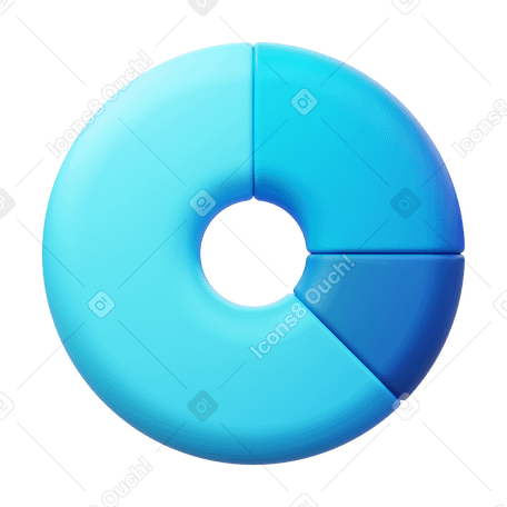 3D doughnut chart PNG, SVG