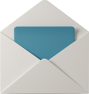 Weißer umschlag mit blauem brief innen PNG, SVG